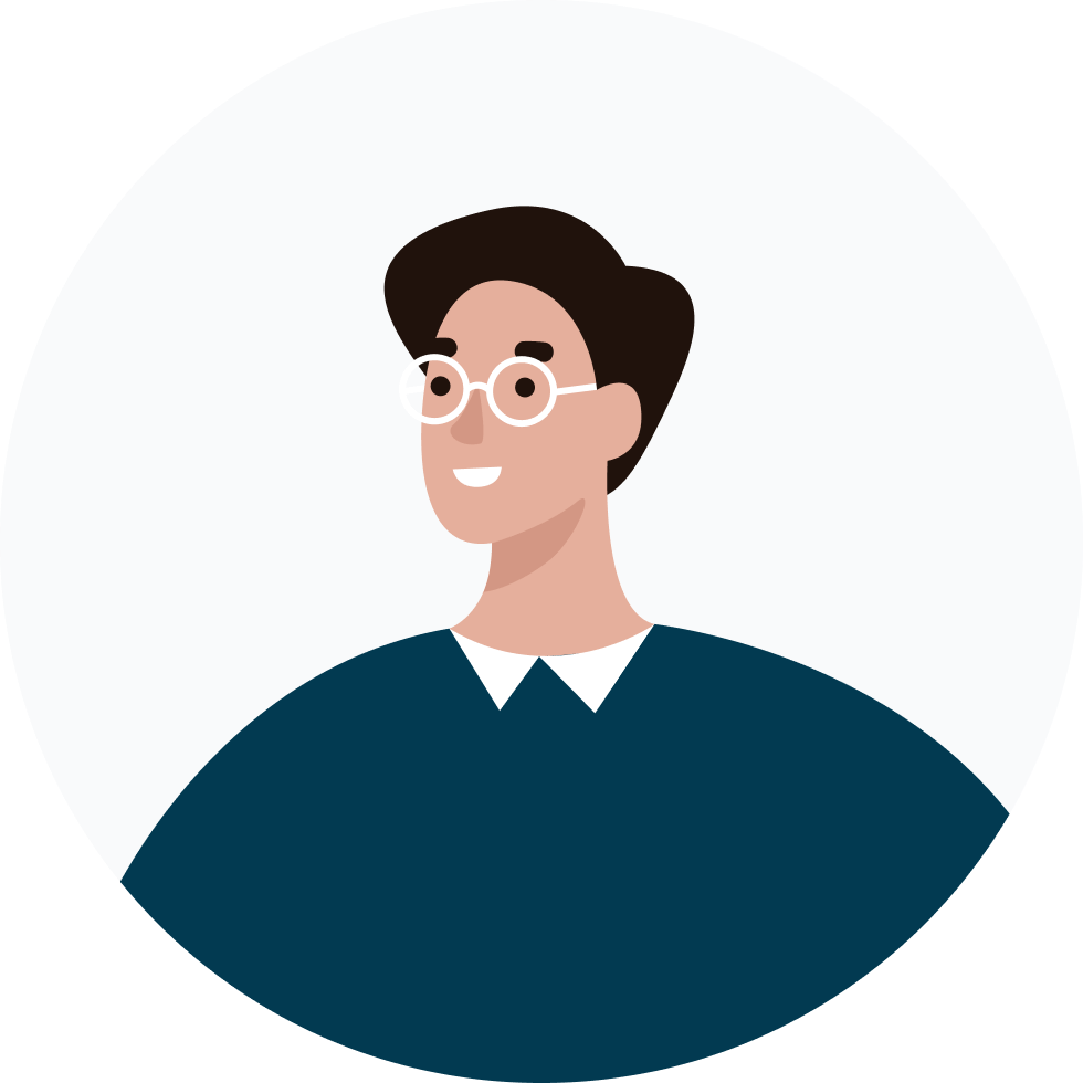 Man with Glasses Illustration